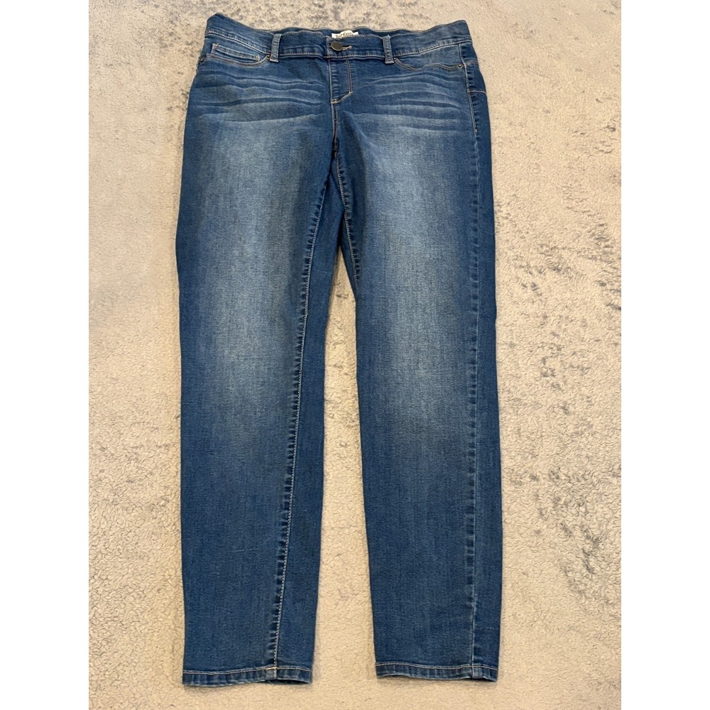 Juicy Couture Jeans Womens 14 Pull On Jeggings Medium Wash Blue Denim Stretch